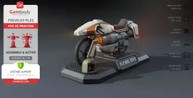 Colonial Flying Bike TOS 3D Printer Files | Assembly + Action