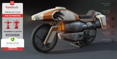 Colonial Flying Bike TOS 3D Printer Files | Assembly + Action