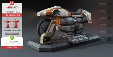 Colonial Flying Bike TOS 3D Printer Files | Assembly + Action