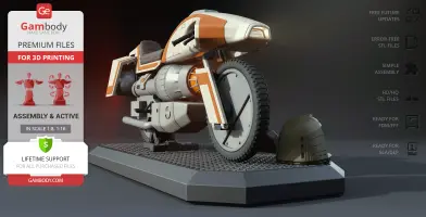 Colonial Flying Bike TOS 3D Printer Files | Assembly + Action