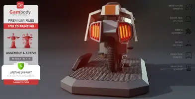 Colonial Flying Bike TOS 3D Printer Files | Assembly + Action