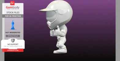 Chibi motorcross rider