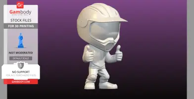 Chibi motorcross rider