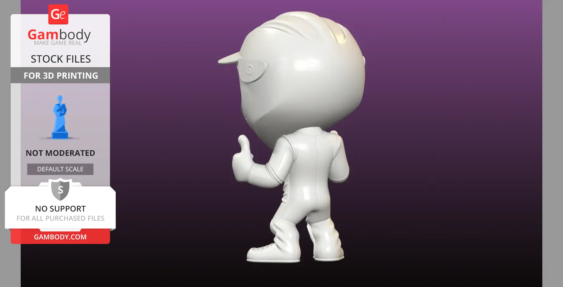 Chibi motorcross rider - STL files for 3D Printing | Gambody Stock