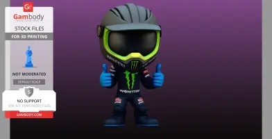 Chibi motorcross rider