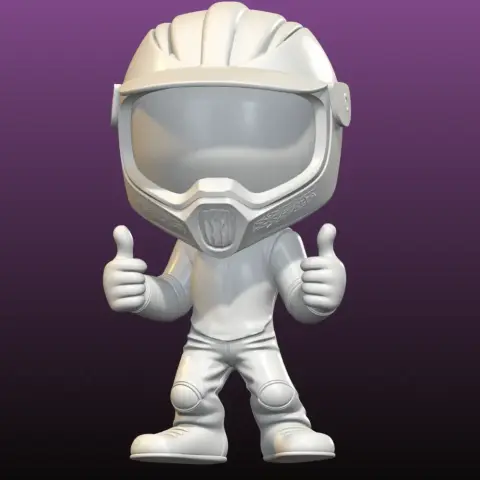 Chibi motorcross rider