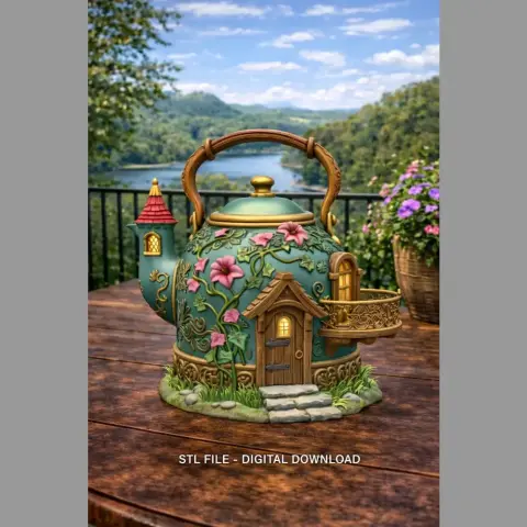 Fantasy Teapot Fairy House – STL File 3D Print