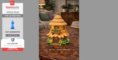 Fantasy Straw Cottage – STL File 3D Printable Fairy House