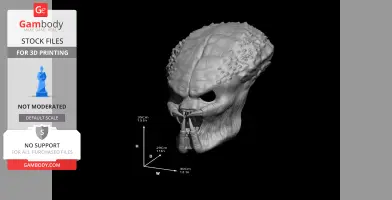 Predator Mask Face Jungle Hunter 1987 scale 1:1 File STL – OBJ for 3D Printer