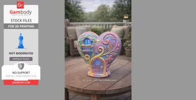 Fantasy Heart Fairy House - STL File 3D Printable