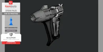 Ulysses 31 Prop Gun/Saber with Display Base 3D Model