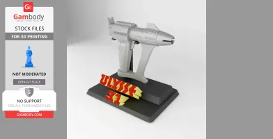 Ulysses 31 Prop Gun/Saber with Display Base 3D Model