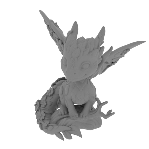 floral dragon.stl