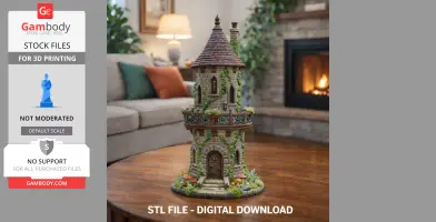 Enchanted Fantasy Tower STL File 3D Printable Fairy Tale Tower