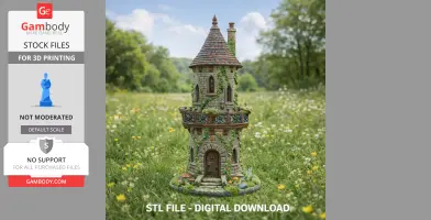 Enchanted Fantasy Tower STL File 3D Printable Fairy Tale Tower