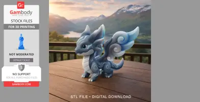 Mystic Wind Dragon STL File 3D Printable