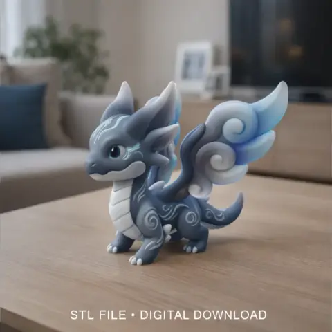 Mystic Wind Dragon STL File 3D Printable