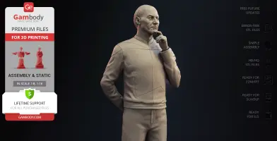 Jean-Luc Picard Standing 3D Printer Files | Assembly