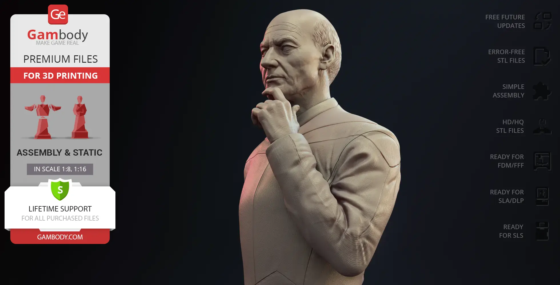 Jean-Luc Picard - Star Trek TNG 3D Models | Gambody