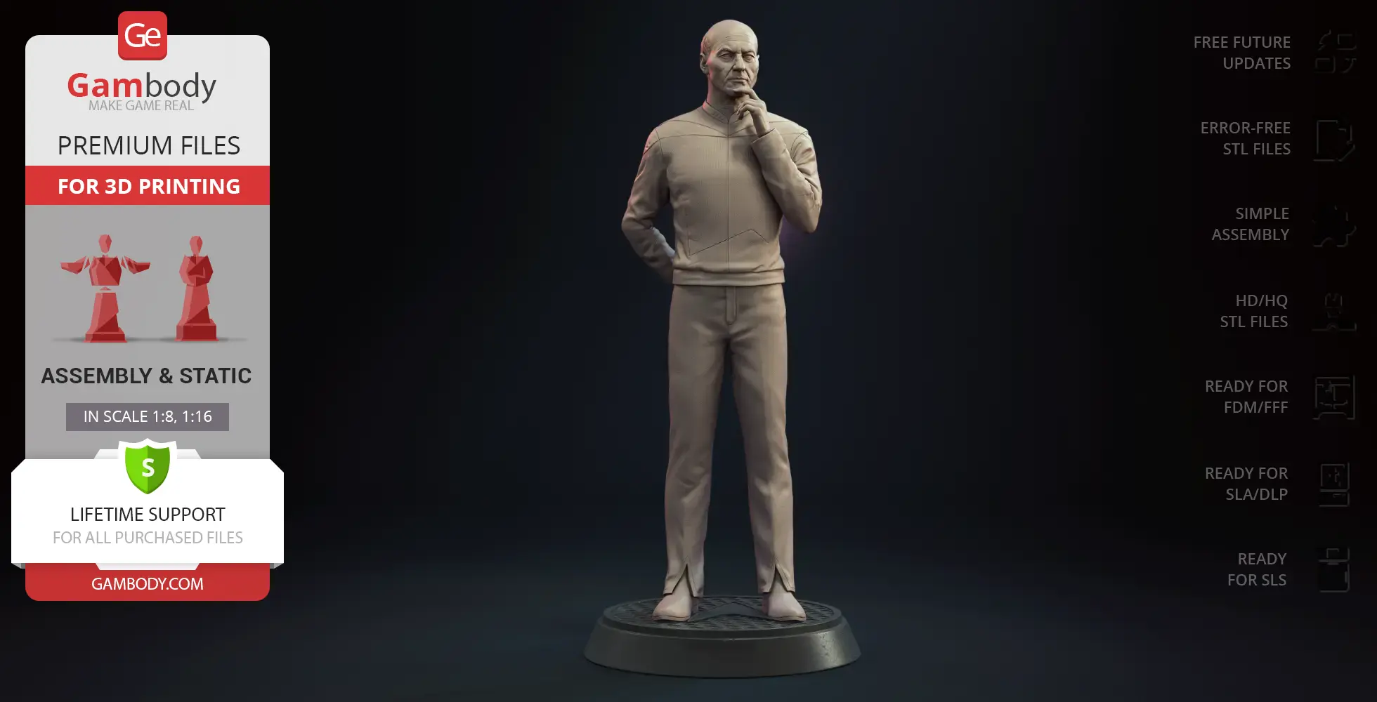 Jean-Luc Picard - Star Trek TNG 3D Models | Gambody