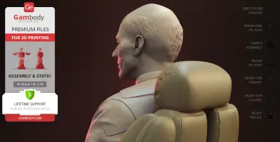 Jean-Luc Picard Sitting 3D Printer Files | Assembly