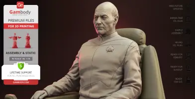 Jean-Luc Picard Sitting 3D Printer Files | Assembly