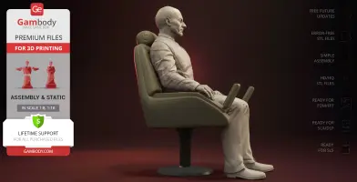 Jean-Luc Picard Sitting 3D Printer Files | Assembly