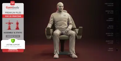 Jean-Luc Picard Sitting 3D Printer Files | Assembly