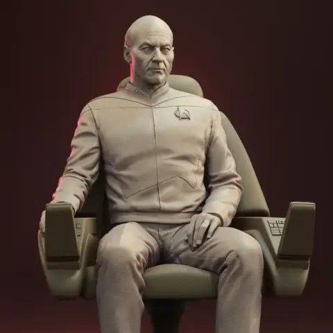 Jean-Luc Picard Sitting 3D Printer Files | Assembly