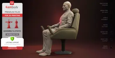 Jean-Luc Picard Sitting 3D Printer Files | Assembly