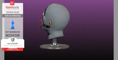 Ball gagged 2 piece head and stand 3D Print Files