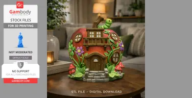 Enchanted Apple Cottage STL File 3D Printable