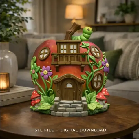 Enchanted Apple Cottage STL File 3D Printable