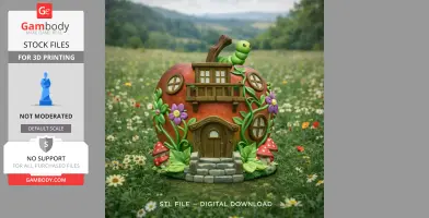 Enchanted Apple Cottage STL File 3D Printable