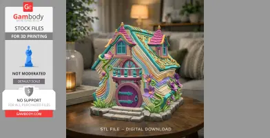 Enchanted Storybook Cottage STL File 3D Printable