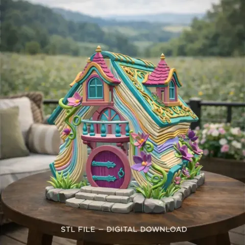 Enchanted Storybook Cottage STL File 3D Printable