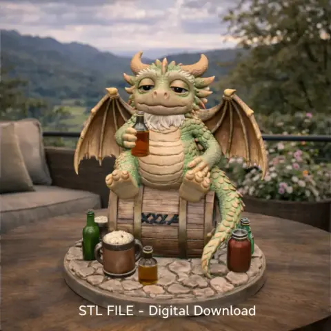 Tipsy Tavern Dragon STL File 3D Print