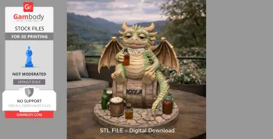 Tipsy Tavern Dragon STL File 3D Print