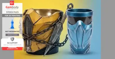 Mortal Kombat Popcorn Bucket incl Scorpion Bucket and Subzero Mug