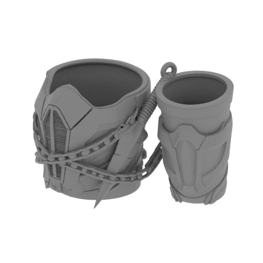Mortal Kombat Scorpion Bucket and Subzezo Mug.stl