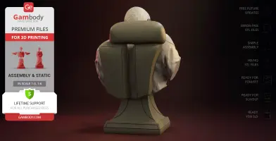 Captain Picard Bust & Facepalm Bust 3D Printer Files | Assembly