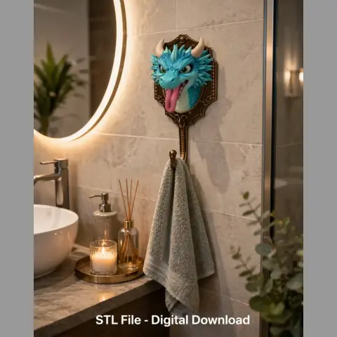 Dragon Wall Hook – STL File for 3D Printing