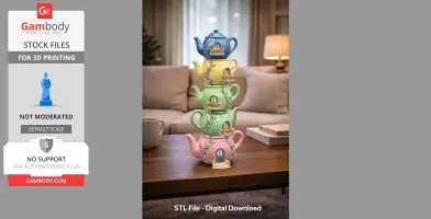 Enchanted Teapot Tower STL File for 3D Printing
