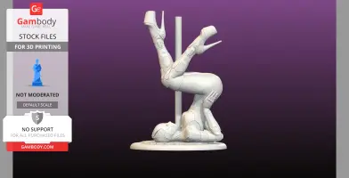 Red Latex on Pole with loose base