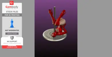 Red Latex on Pole with loose base