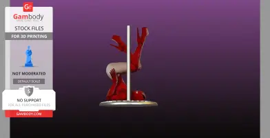 Red Latex on Pole with loose base