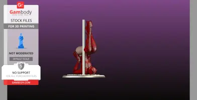 Red Latex on Pole with loose base
