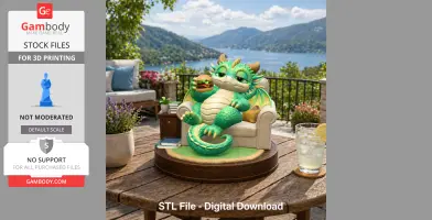 Lazy Dragon STL File for 3D Printing