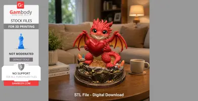Love Dragon STL File for 3D Printing