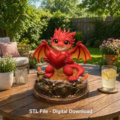 Love Dragon STL File for 3D Printing